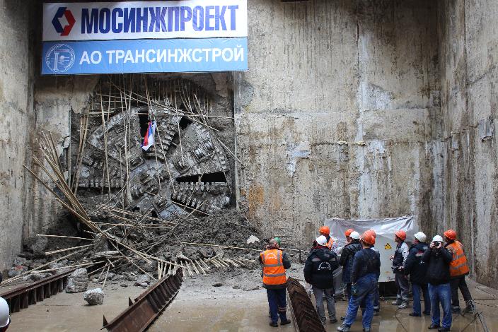 Тоннелепроходческий механизированный комплекс (ТПМК) «Светлана» завершил проходку левого перегонного тоннеля от станции «Каширская» - до станции «Карачарово».
